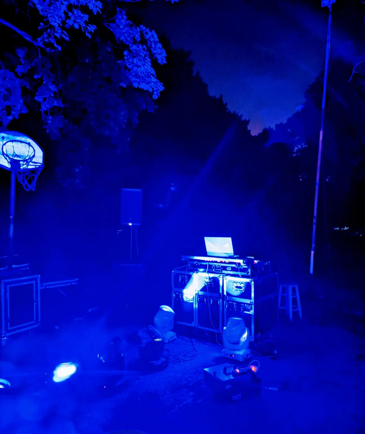 Producción nocturna al aire libre